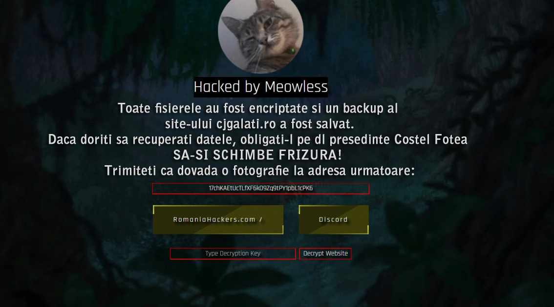 Problemă. Se întâmplă și la case mai mici: Site-ul Consiliului Județean Galați, spart de hackeri! (PAMFLET)