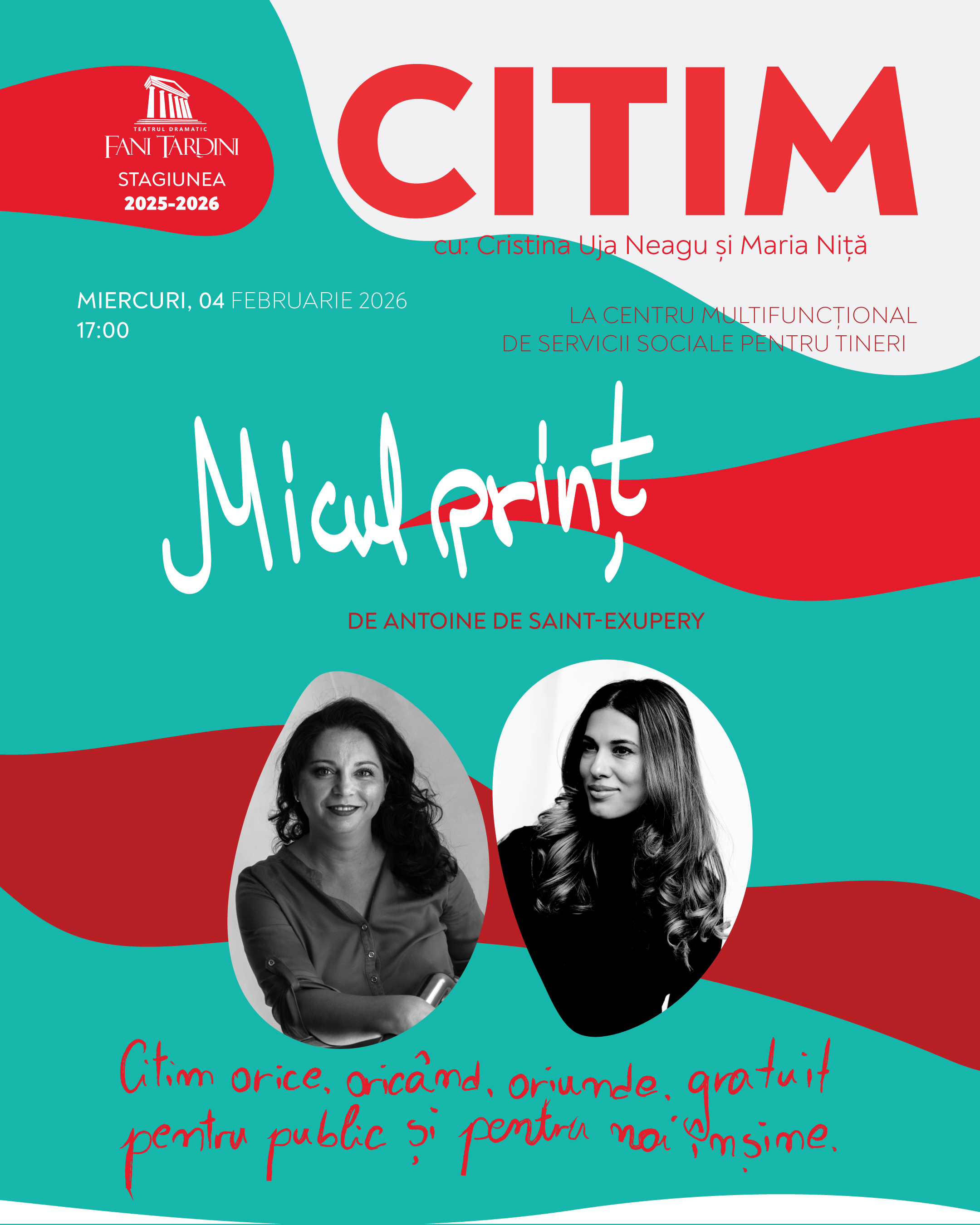 Actorii de la Dramatic citesc împreună cu gălățenii