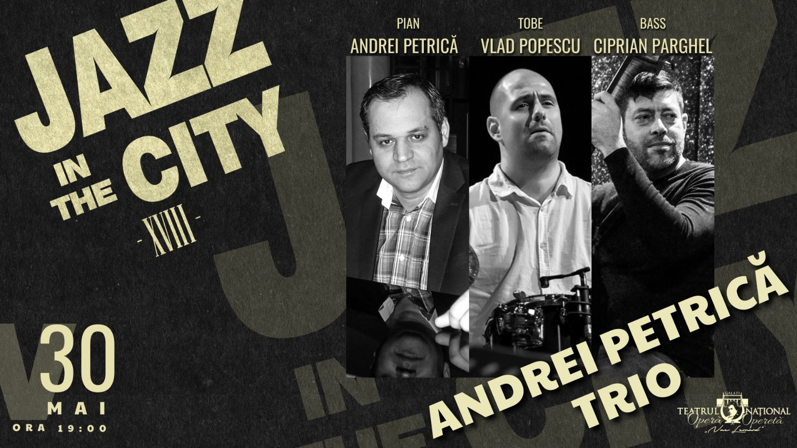 Jazz In The City, ediția a XVIII-a, cu Petrică Andrei Trio
