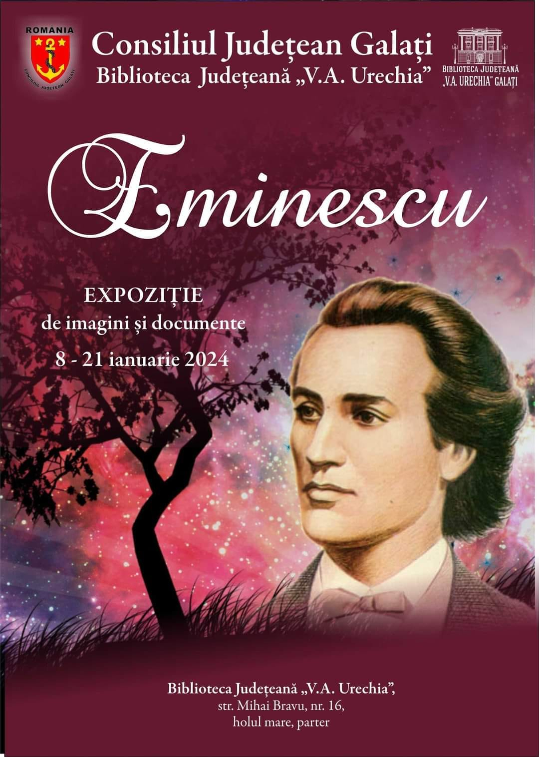 Expoziție "Eminescu", la "V.A. Urechia"