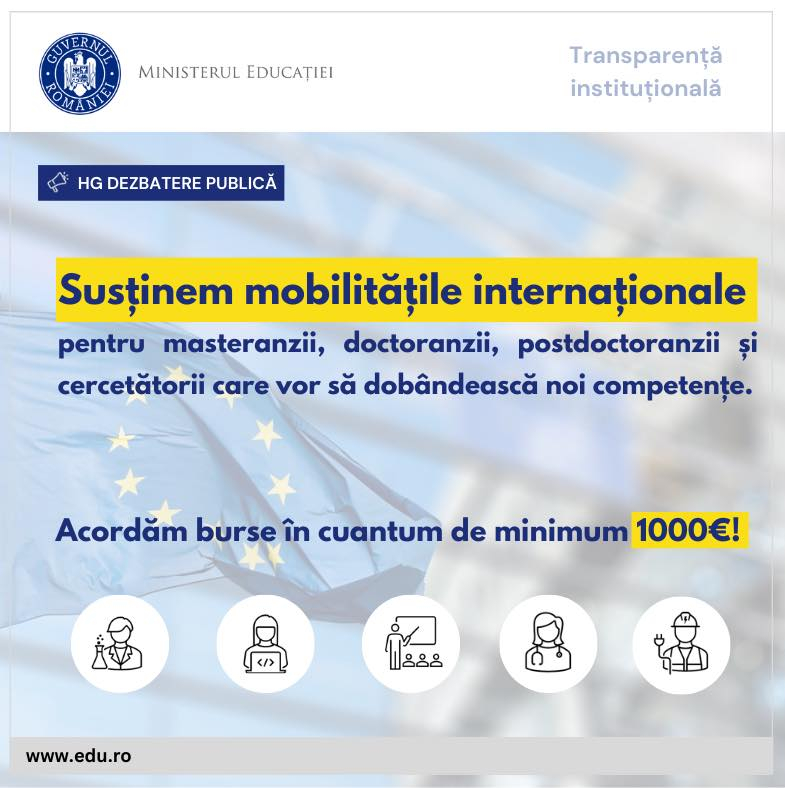 Ministerul Educației vrea să reia acordarea de burse în străinătate