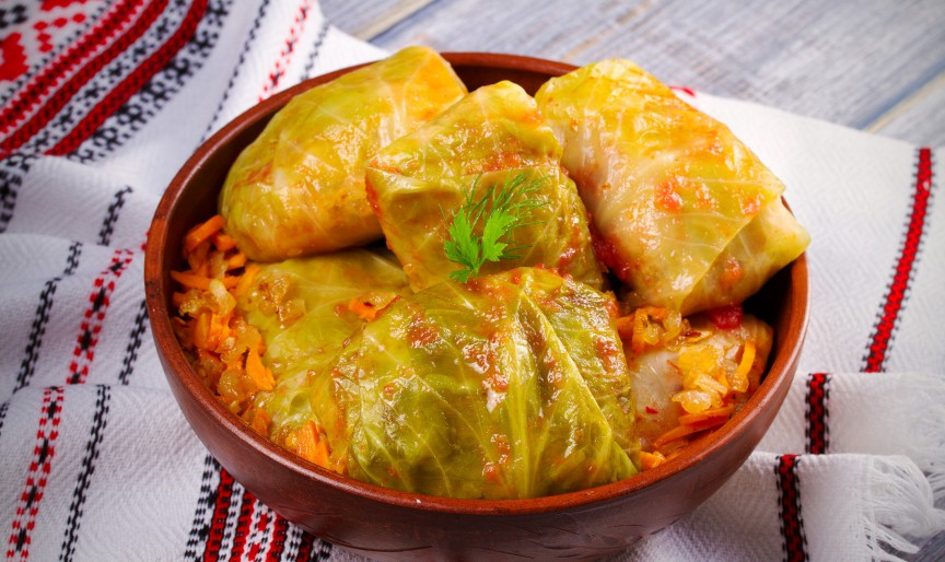 Sărmăluțe de post cu mămăliguță