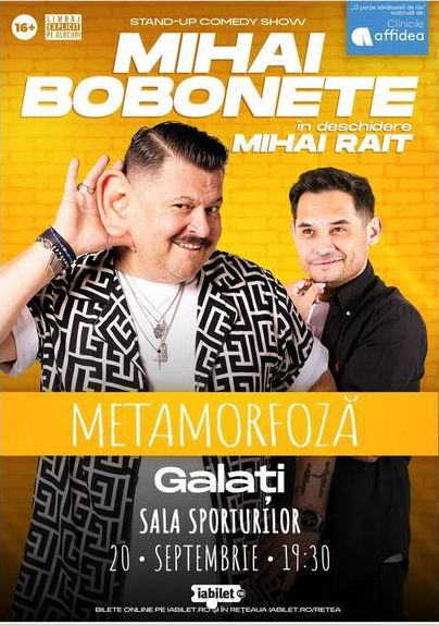 Galaţiul, pe harta actorului Mihai Bobonete. Cât costă biletele la stand-up