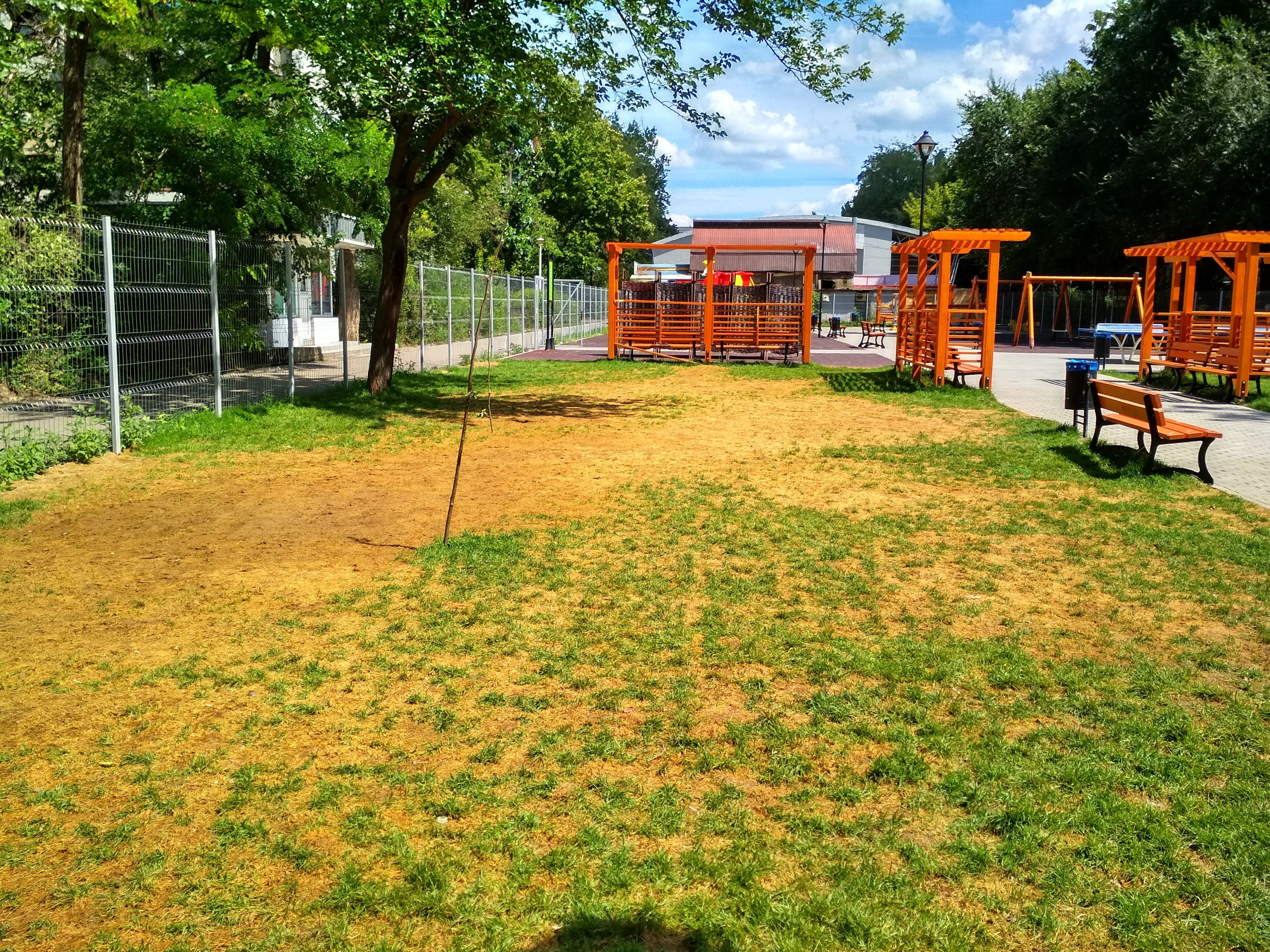 Mistere neelucidate în Micro 39A. De ce se usucă gazonul într-un loc de joacă abia modernizat (FOTO)