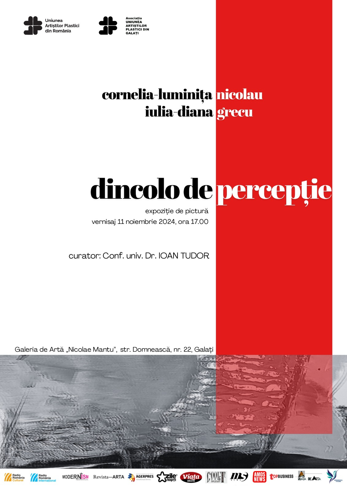 „Dincolo de percepţie” - o nouă expoziţie la Galeriile „Mantu”