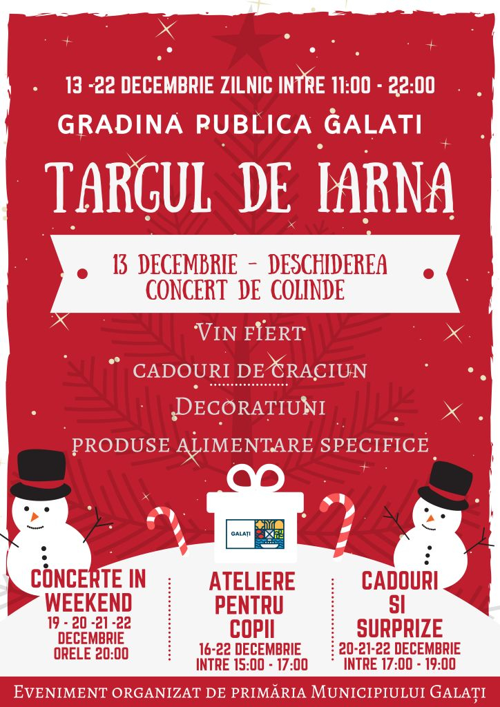 Târg de iarnă, în Galați
