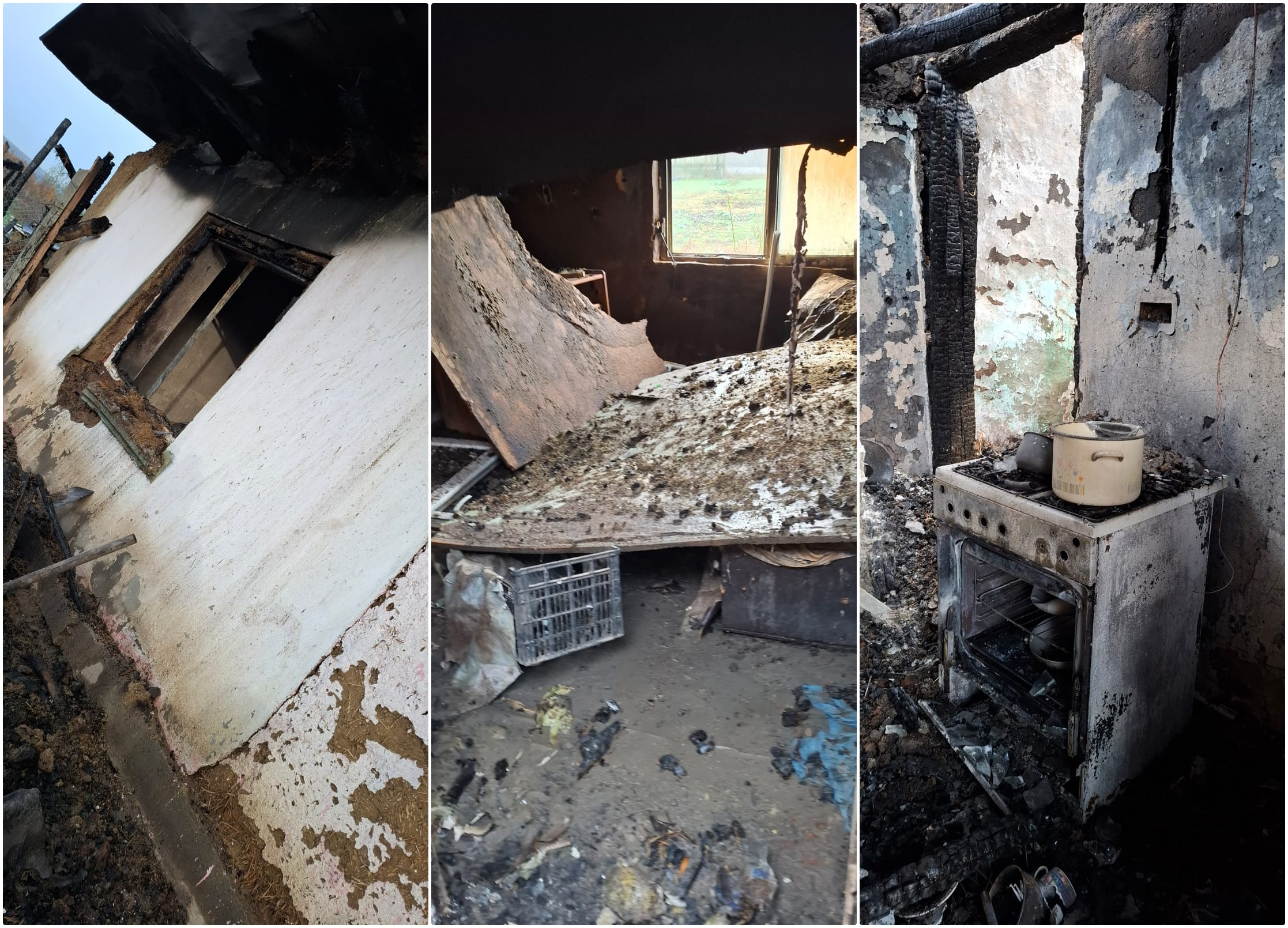 Un bebeluș de două luni şi familia sa au nevoie de ajutor, după ce le-a ars casa