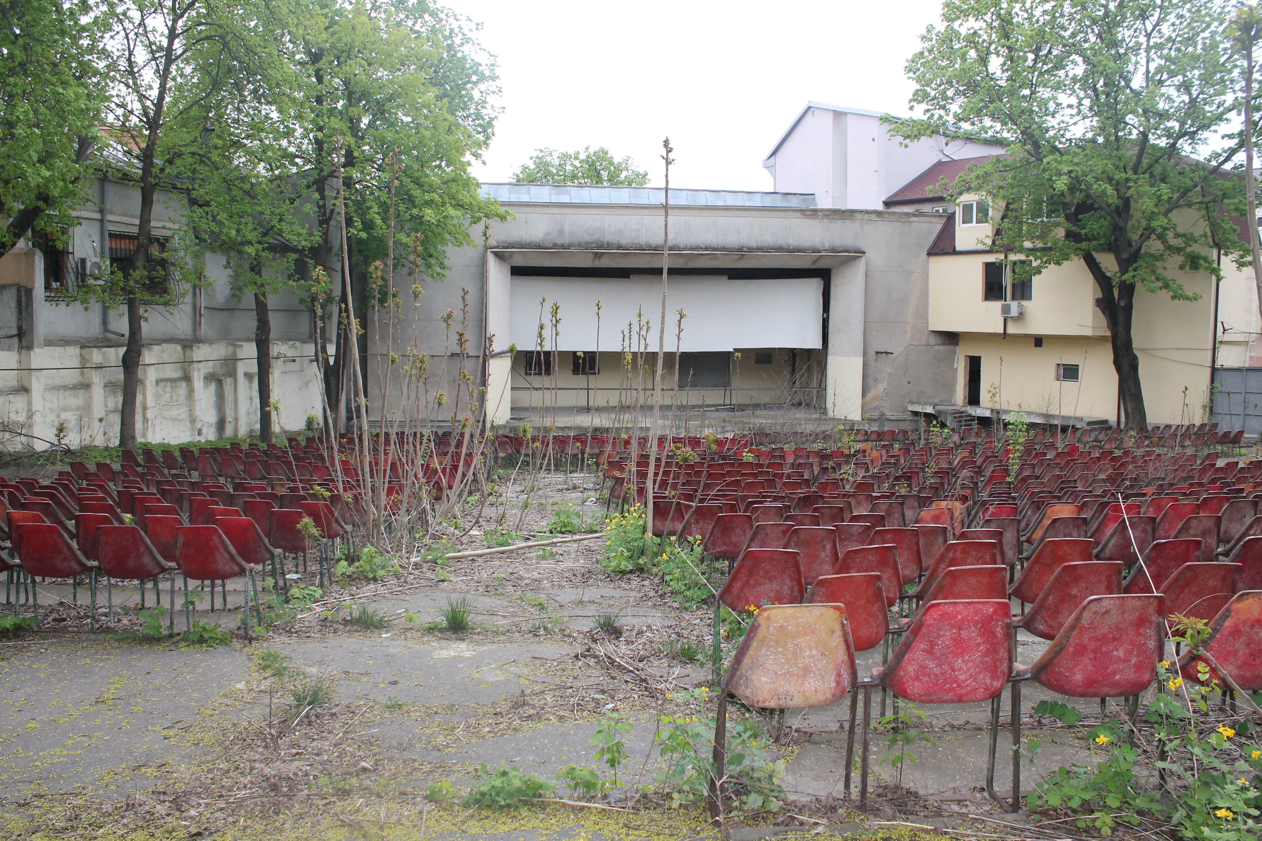 „Galaţiul merită un cinematograf!”/ Grădina de Vară „Central” sau Grădina Botanică? Au crescut COPACI PRINTRE SCAUNE!