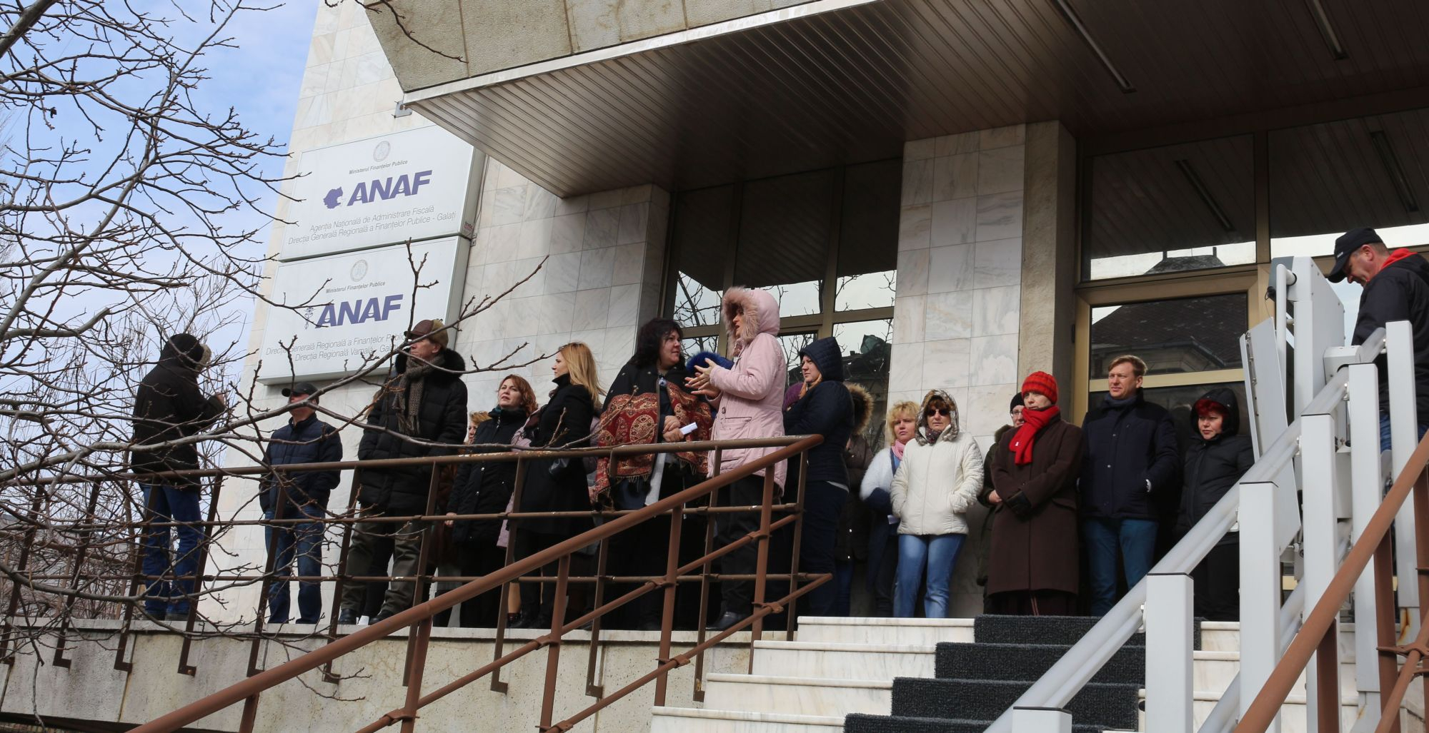 Protest spontan contra reorganizării ANAF