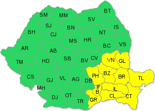 AVERTIZARE METEO | Cod galben de ploi la Galaţi