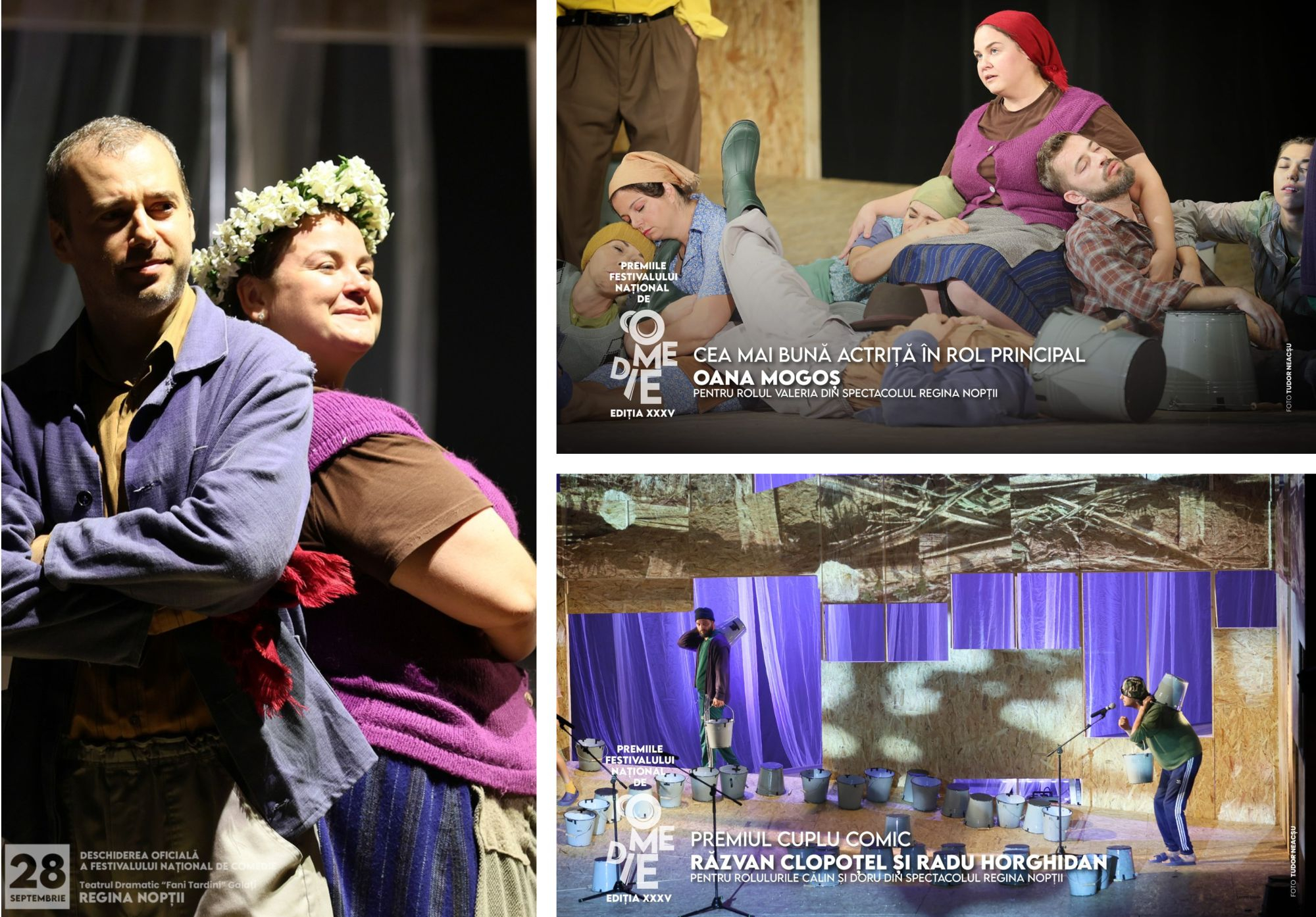 Trofee preţioase pentru actorii Dramaticului gălăţean. Cine sunt premianţii Festivalului Naţional de Comedie