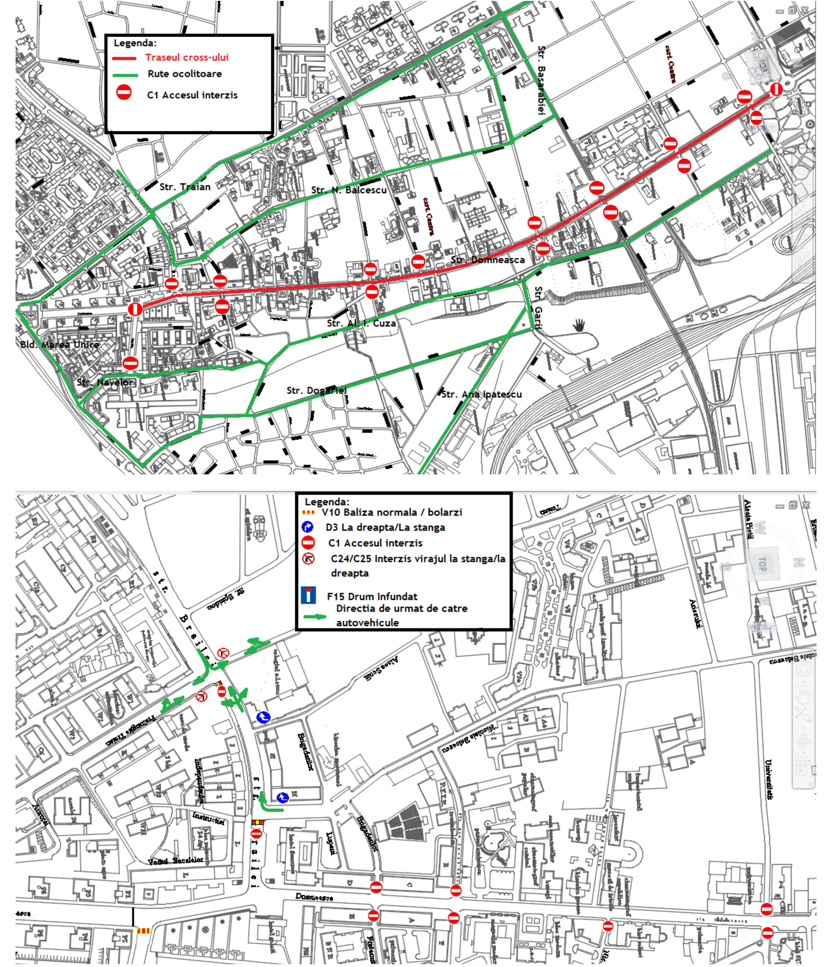 Trafic rutier închis și modificări temporare în transport, pe strada Domnească