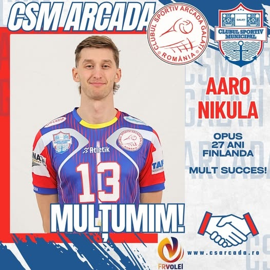 Accidentarea finlandezului i-a încheiat activitatea. În locul său, vine un jucător ucrainean