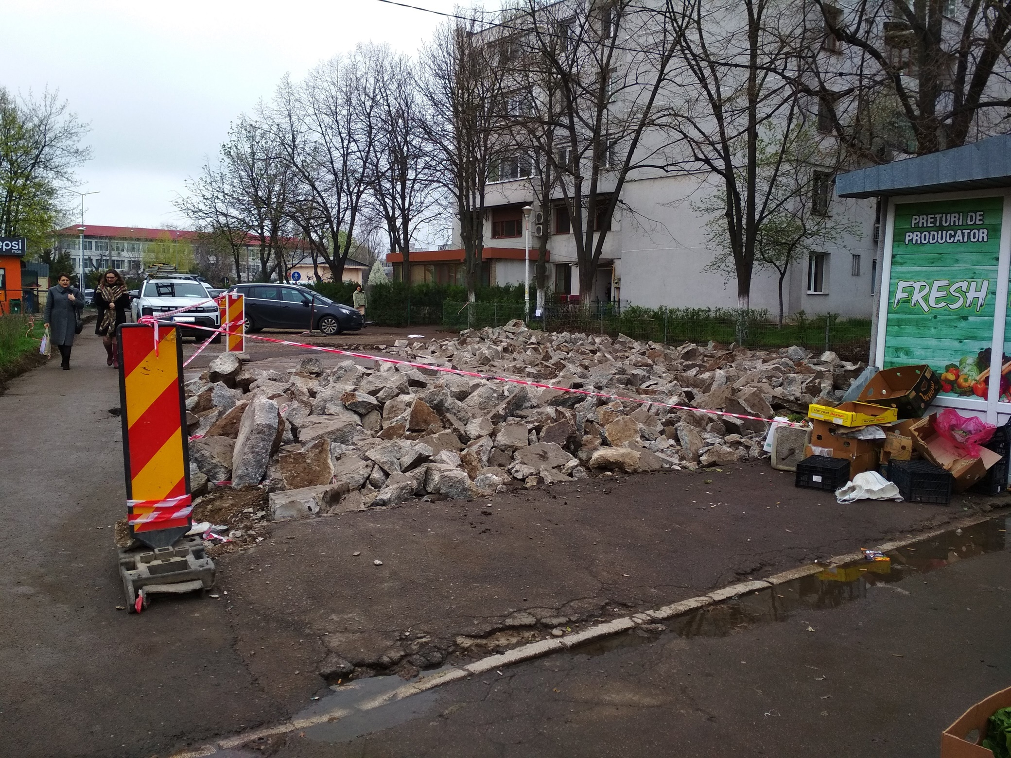 Poza zilei. O nouă zonă „atacată” de șantier în Micro 19