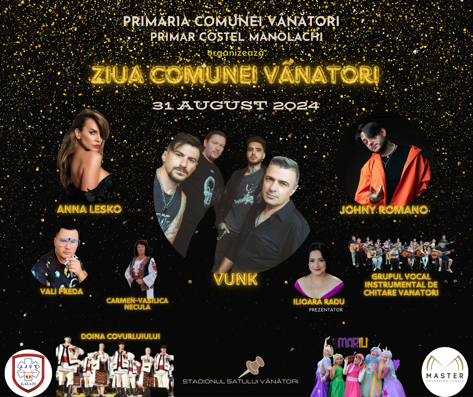 Anna Lesko, Johny Romano şi Vunk, la Ziua Comunei Vânători