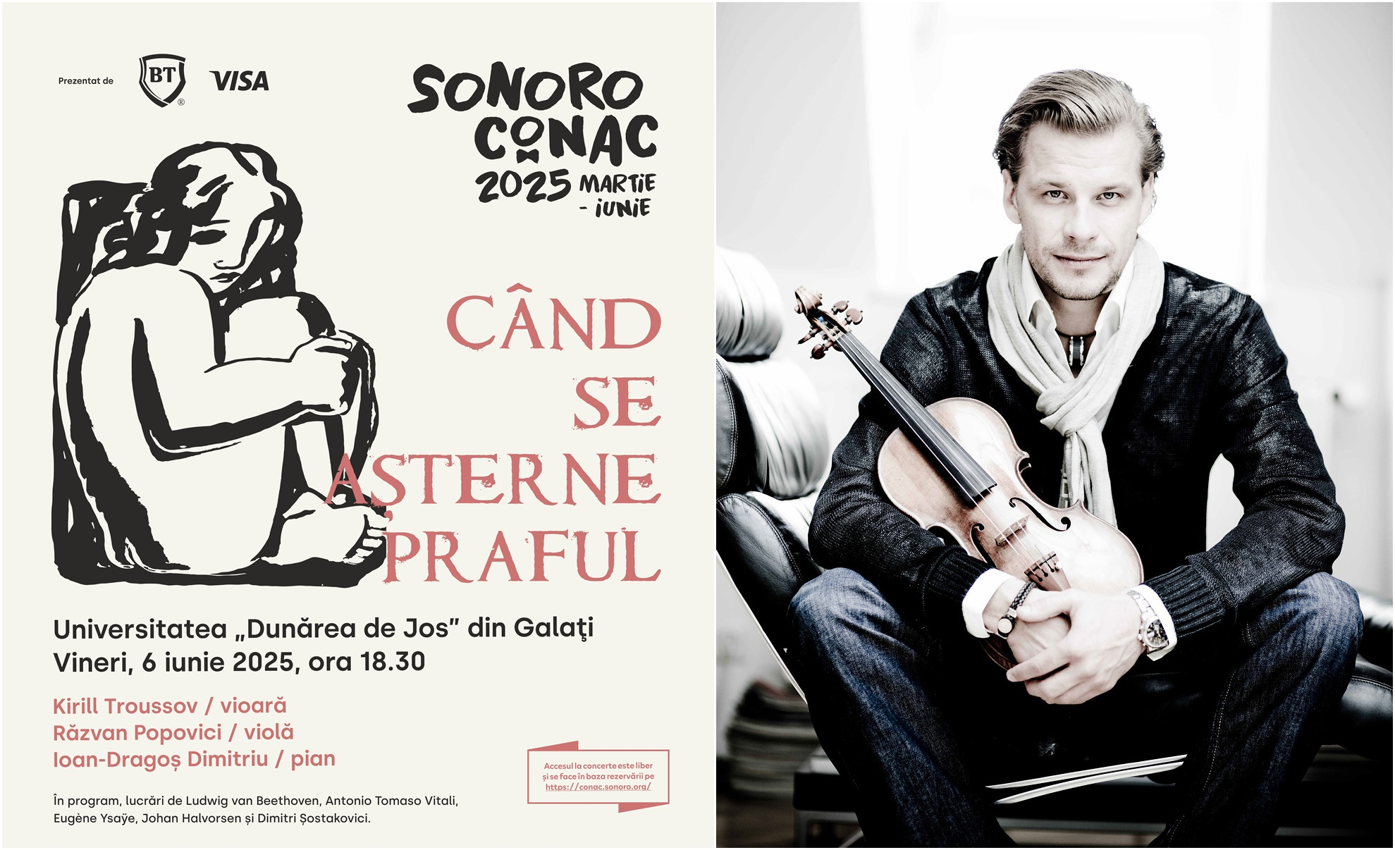 Muzică de cameră în clădiri de patrimoniu, la Galaţi şi Tecuci