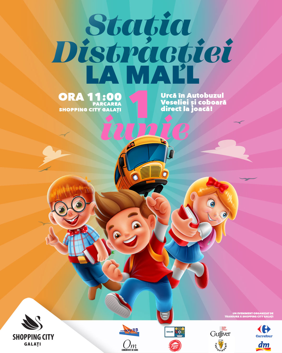 „Stația distracției”, în parcarea de la mall, de 1 Iunie
