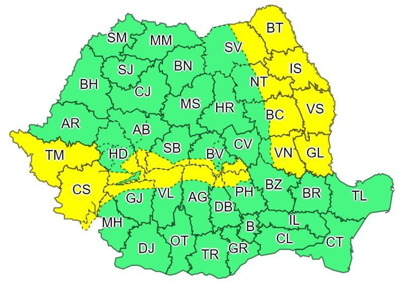 Cod galben de polei în Moldova