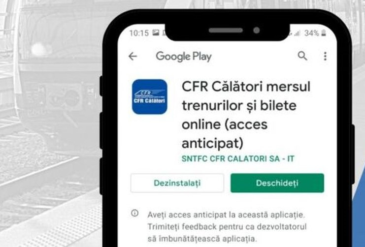 Aplicația mobilă CFR Călători, în teste