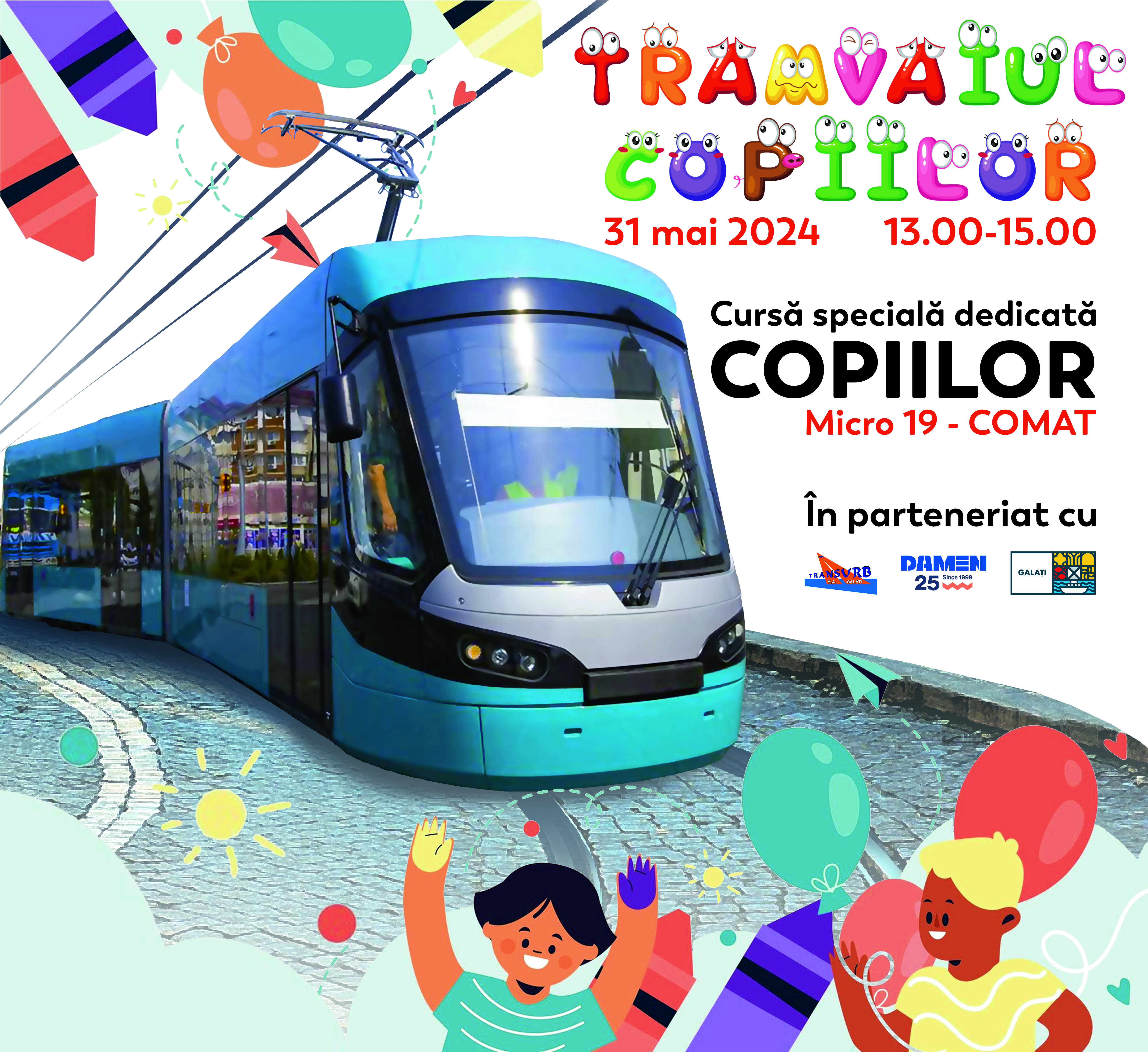 Tramvaiul Copiilor circulă pe traseul 39