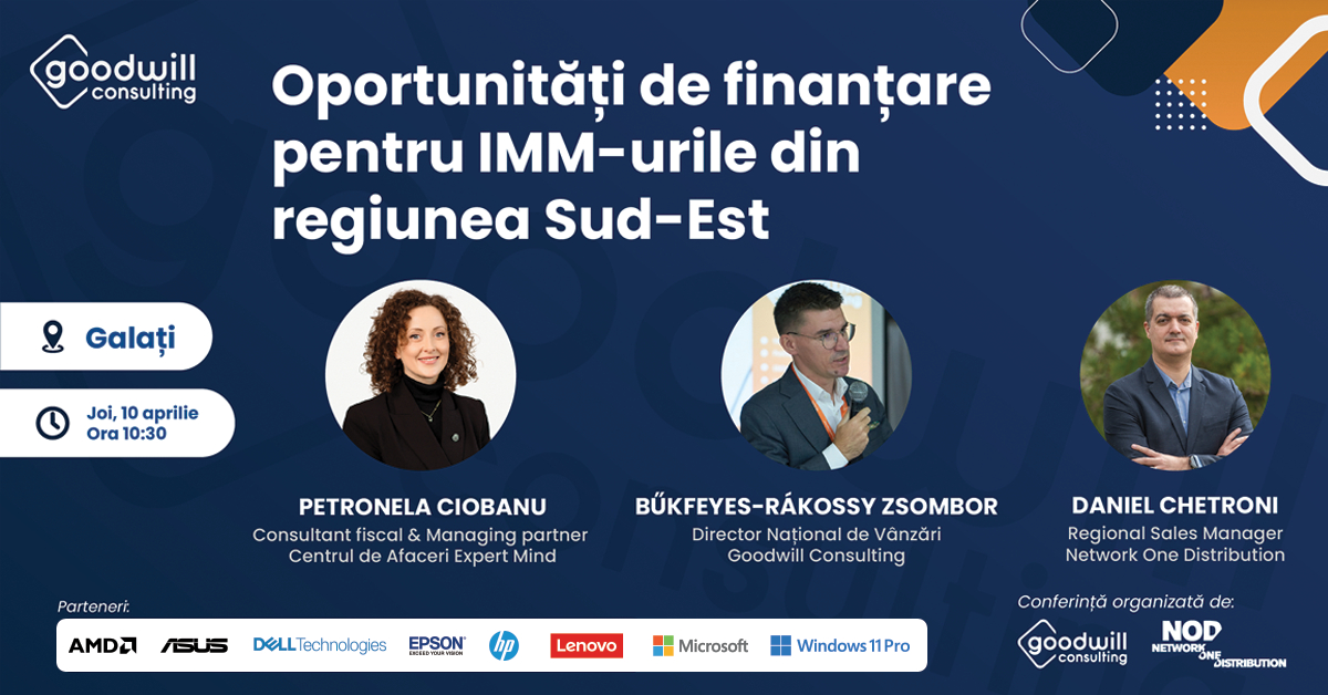 Cum îți poți finanța dezvoltarea afacerii în 2025? Vino la conferința de la Galați, pe 10 aprilie