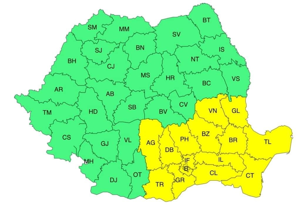 Cod galben de ploi şi vijelii