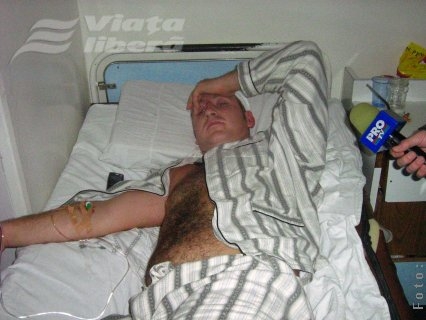 Şofer fugar, somat, împuşcat şi spitalizat