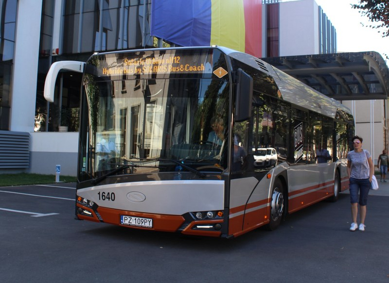 Încă un autobuz hibrid pe străzile oraşului Galați