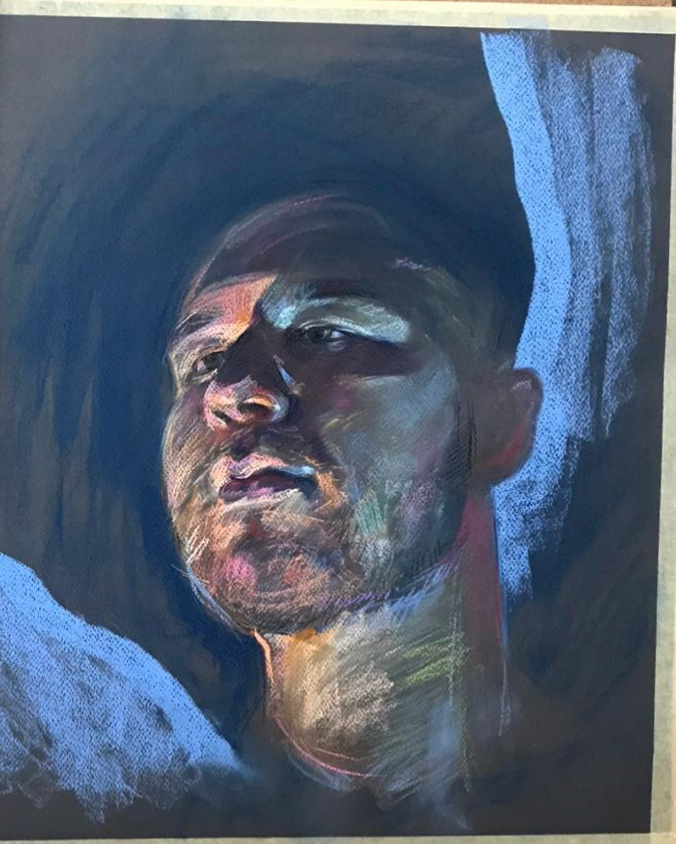 Şase studenţi şi 15 autoportrete în pastel