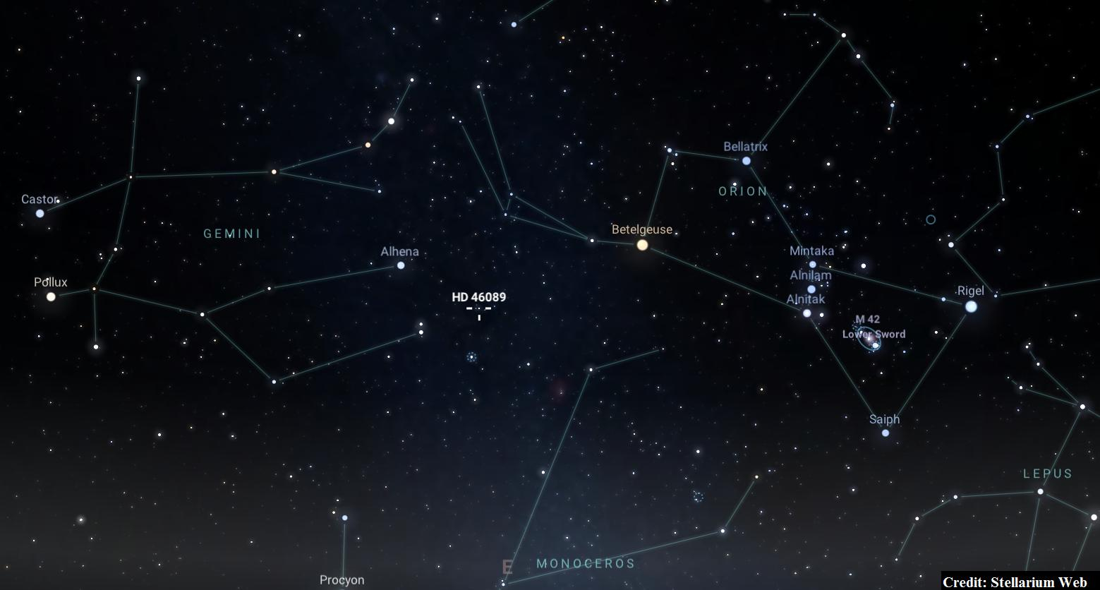 O stea variabilă vizibilă cu ochiul liber, descoperită la Galaţi