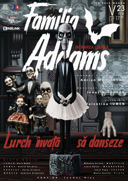 "Familia Addams: Lurch învaţă să danseze!" - spectacol al studenţilor la Canto