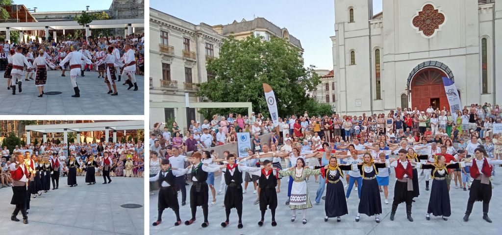 Dansul care uneşte comunitatea. Spectacol în piaţeta de la Biserica Greacă (FOTO)