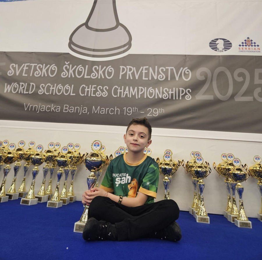 David-Cristian Talabă, pe podiumurile șahului mondial, la doar şapte ani