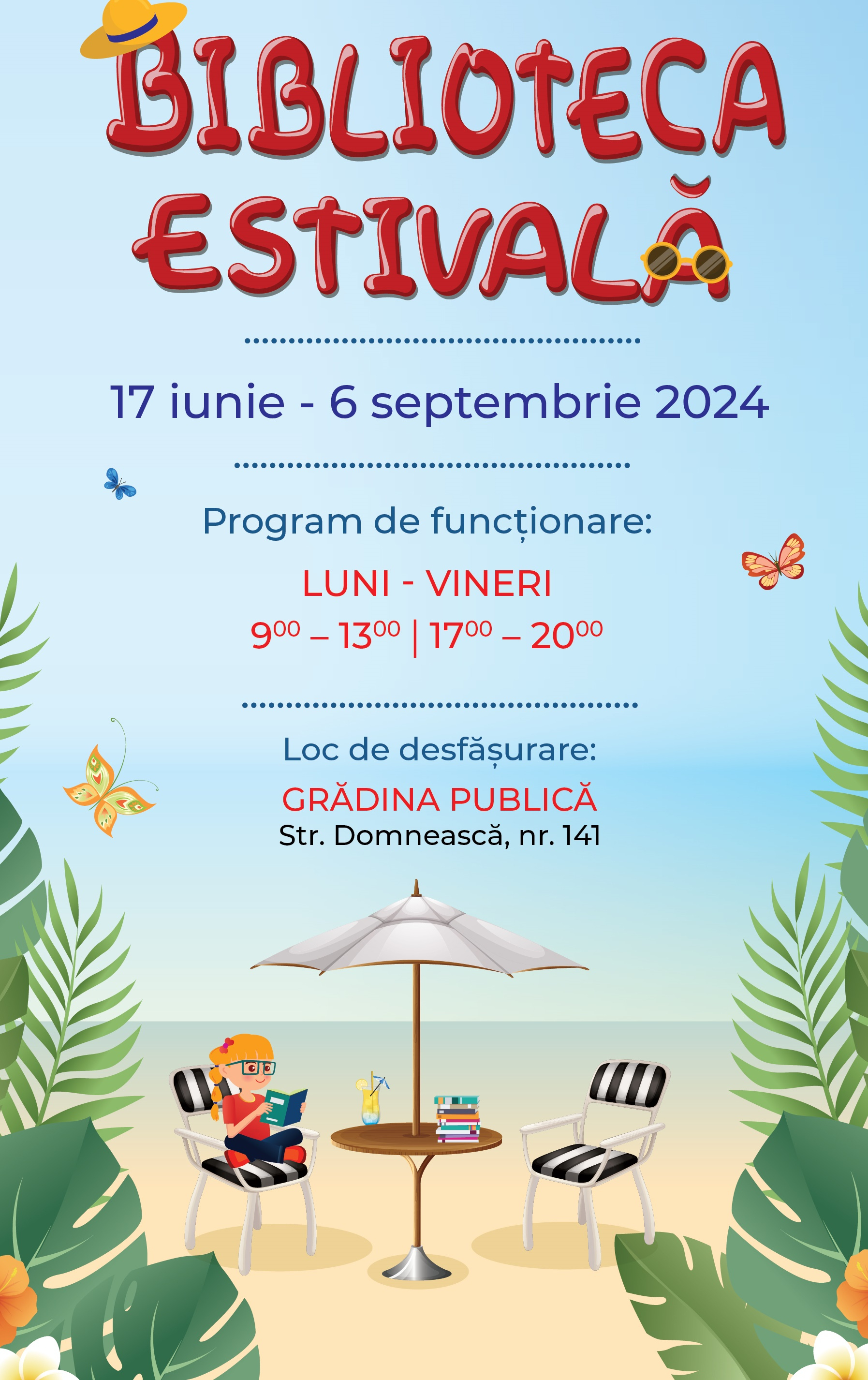 Se redeschide Biblioteca Estivală, în Grădina Publică