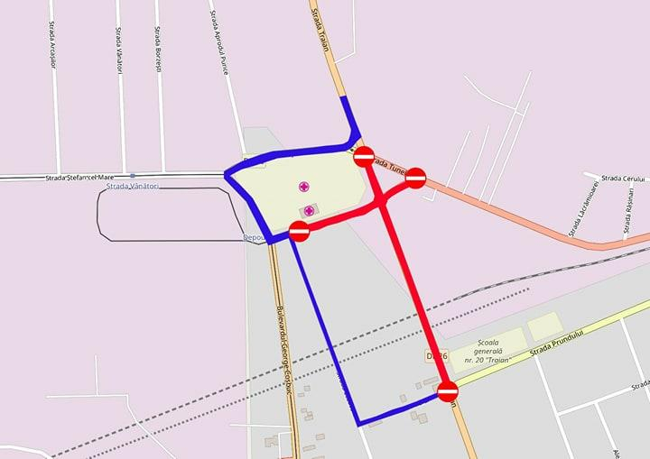 Este jale în oraş! Traficul auto este dat peste cap din cauza lucrărilor din Bariera Traian