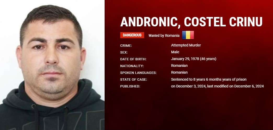 Un gălăţean, pe lista celor mai căutaţi infractori din Europa