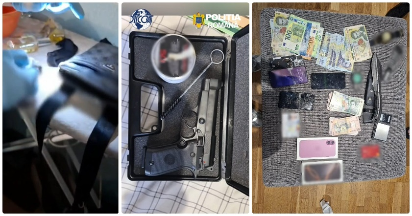 Flagrant și percheziții domiciliare. Rețea de traficanți de droguri, anihilată de polițiști la Galați