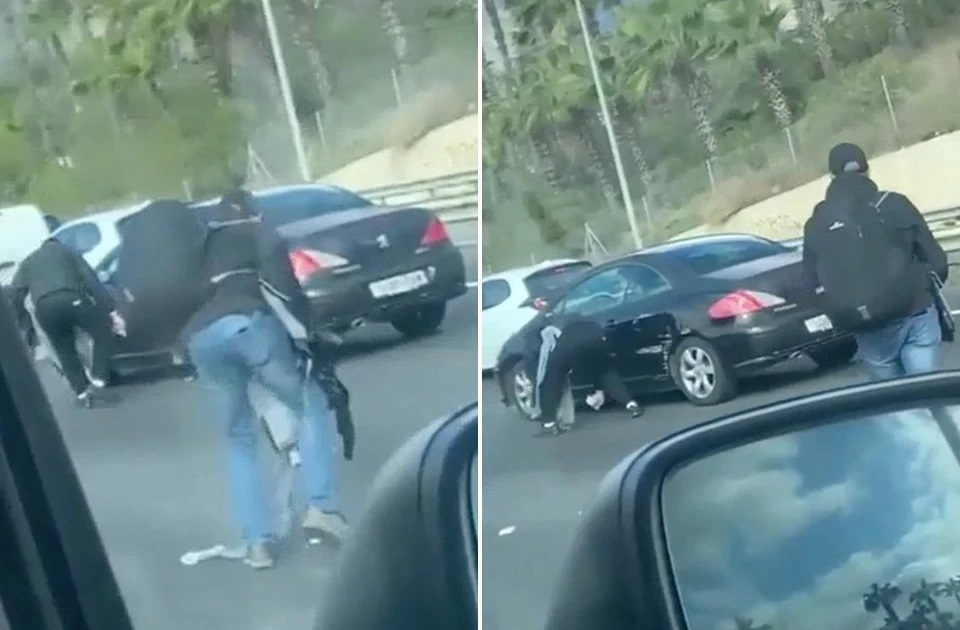 Ploaie de bani pe o autostradă din Spania