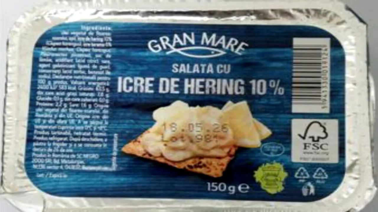 Salată cu icre contaminată, în magazinele Penny