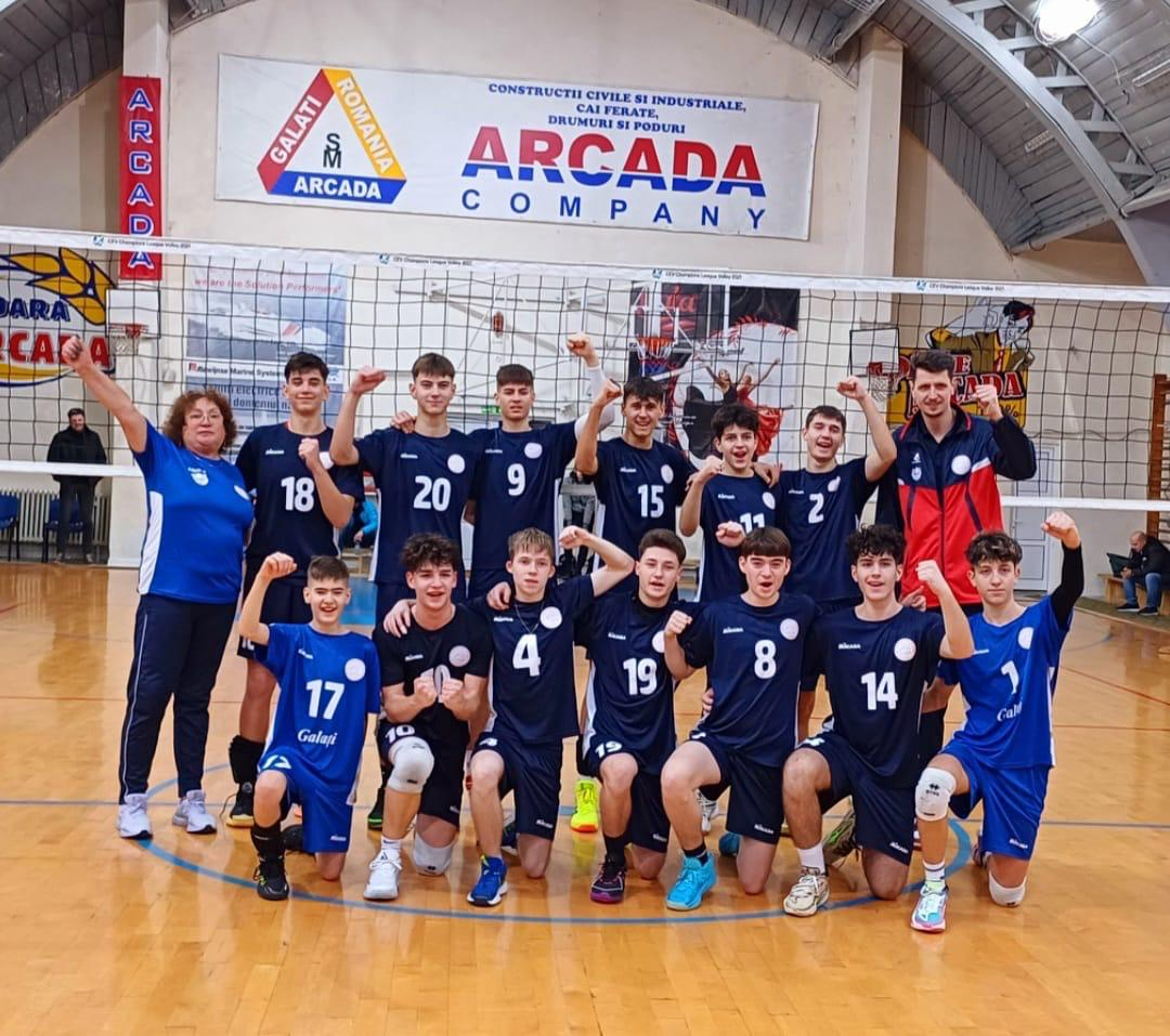 Echipa de cadeți a Galațiului: patru meciuri, patru victorii