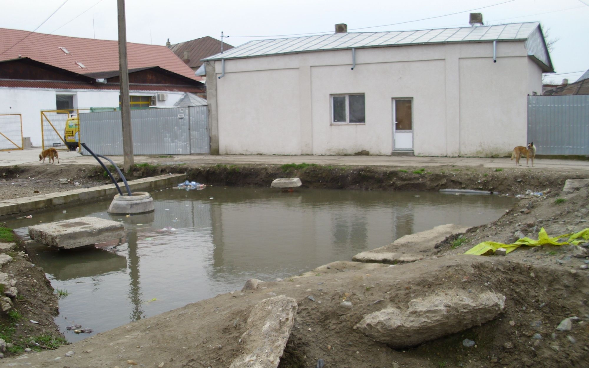 Semnal de alarmă/ Lac de acumulare pe strada Ana Ipătescu