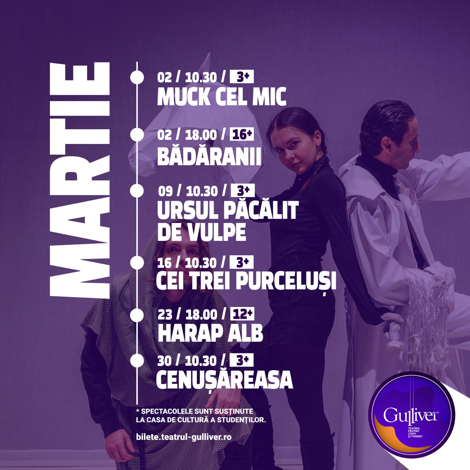 "Muck cel mic" și "Bădăranii", la Teatrul "Gulliver"