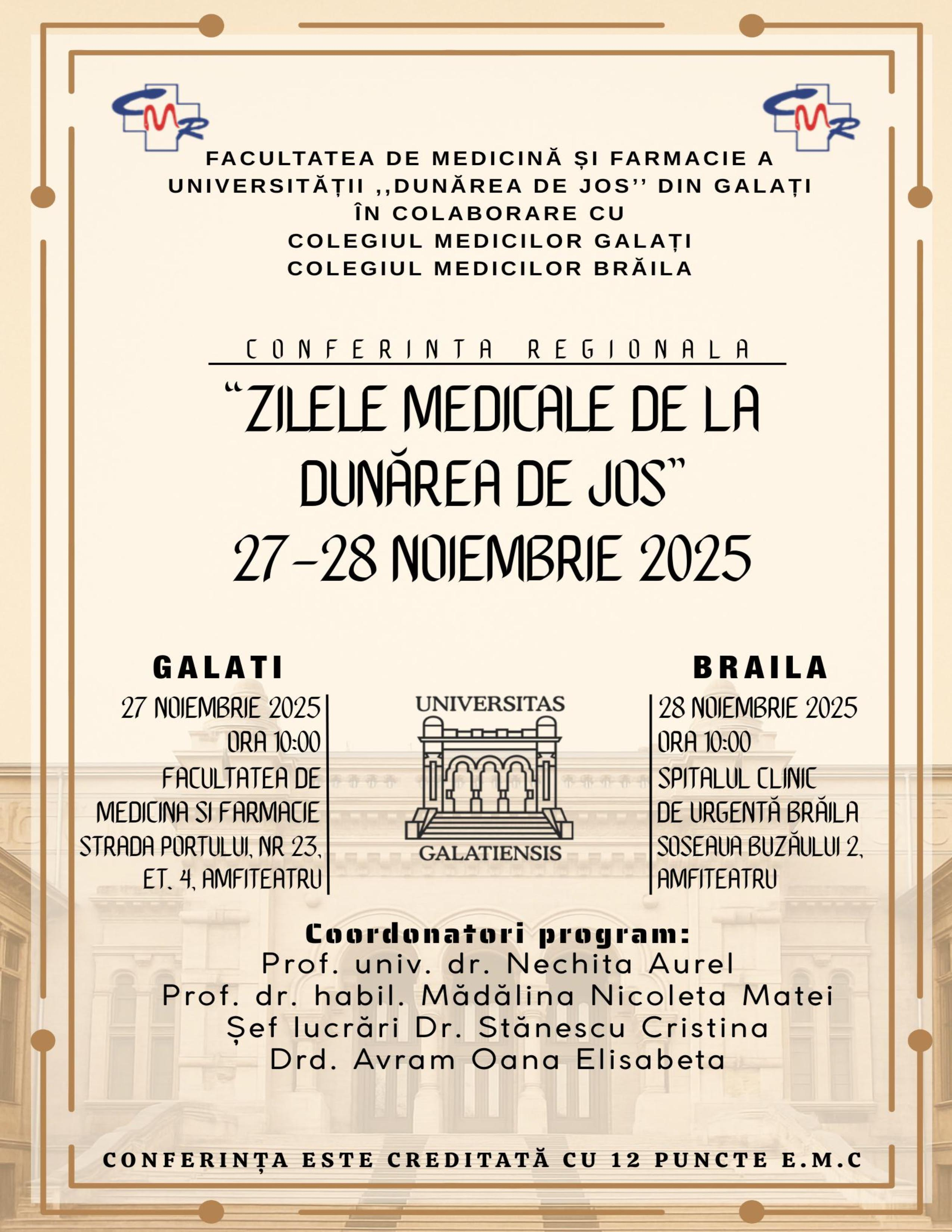 „Zilele Medicale de la Dunărea de Jos”