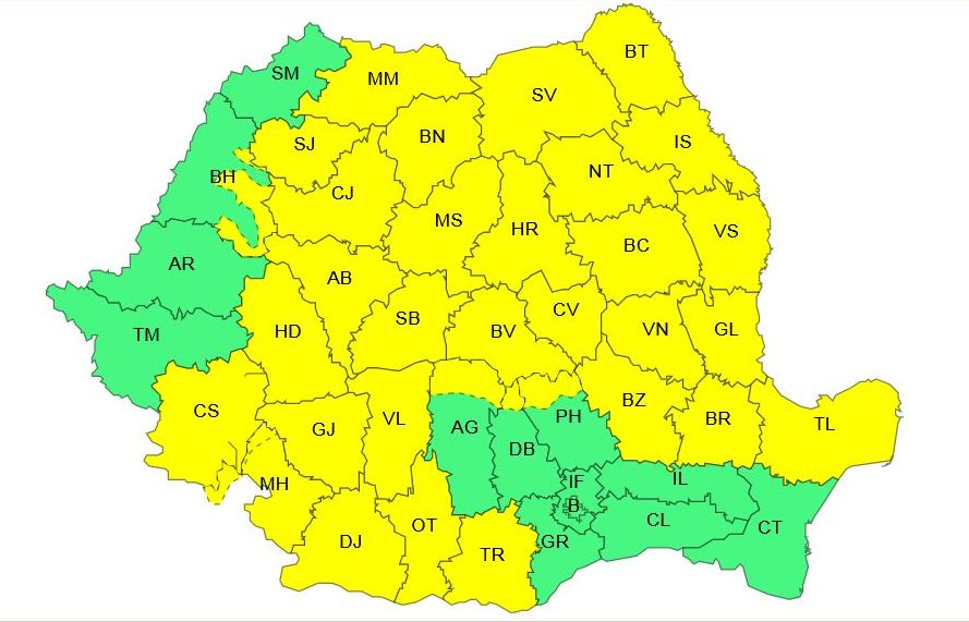 Galaţiul, sub Cod galben de vânt în cursul zilei de marţi