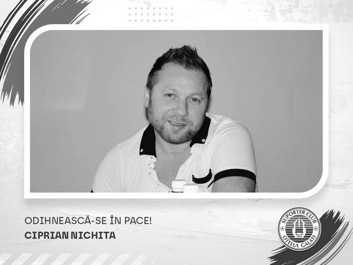 Moarte fulgerătoare la Stadionul „Oțelul”. Clubul gălățean și-a pierdut unul dintre membri