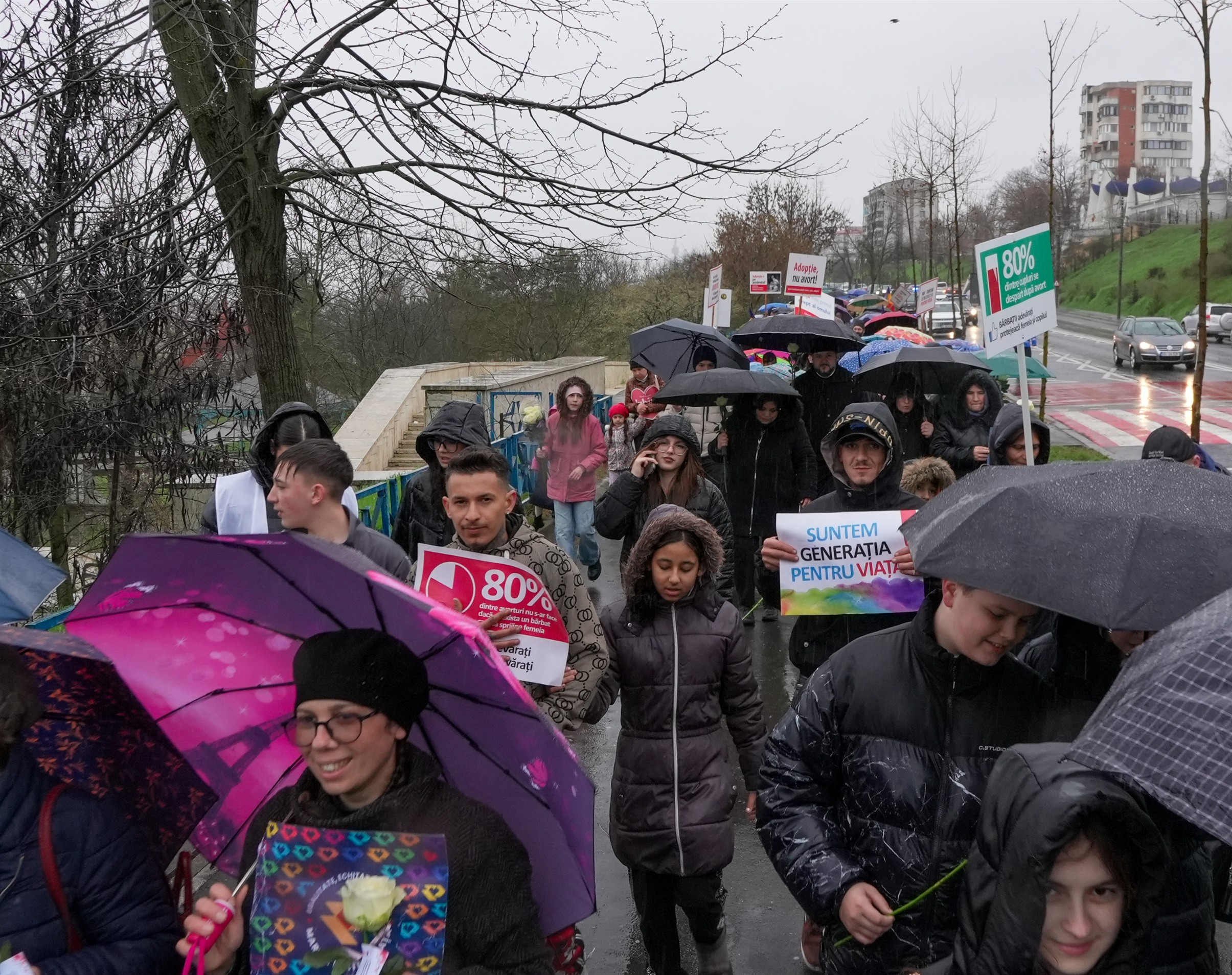 "Marşul pentru viaţă" în Galaţi şi Brăila