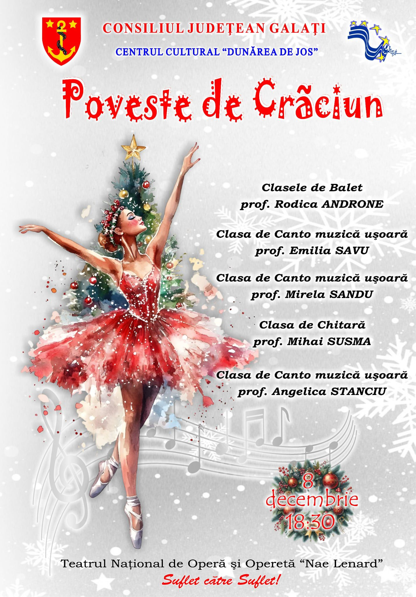 Spectacolul „Poveste de Crăciun”, cu mici artişti gălăţeni