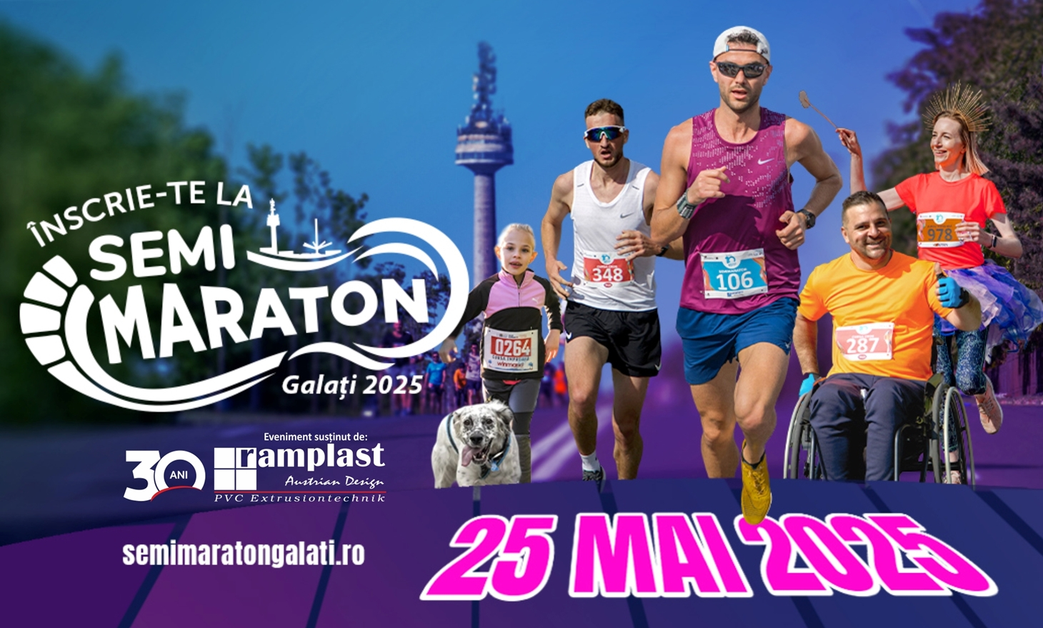 Străzi închise şi trasee de transport deviate, pentru desfăşurarea Semimaraton Galaţi