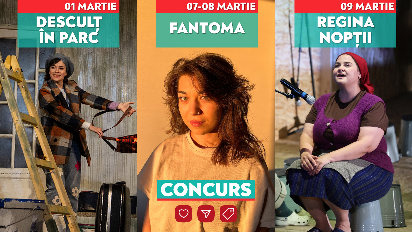 Spectacole de top la Dramatic, la început de martie