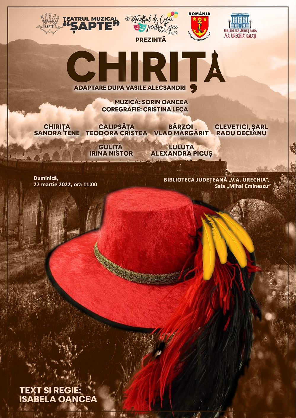 Coana Chiriţa, de Ziua Mondială a Teatrului, la Bibliotecă